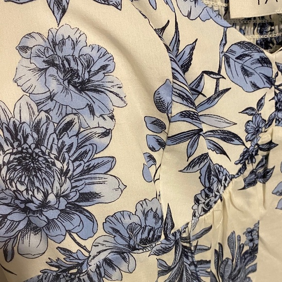 Taylor Blue & White Floral Maxi Dress – Sleeveless Sundress - Picture 3 of 5